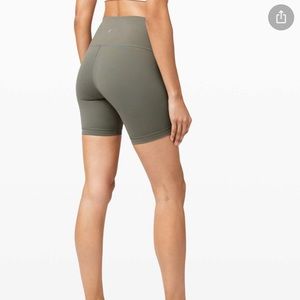 Sage Lululemon Wunder Under Train High Rise Short 6”